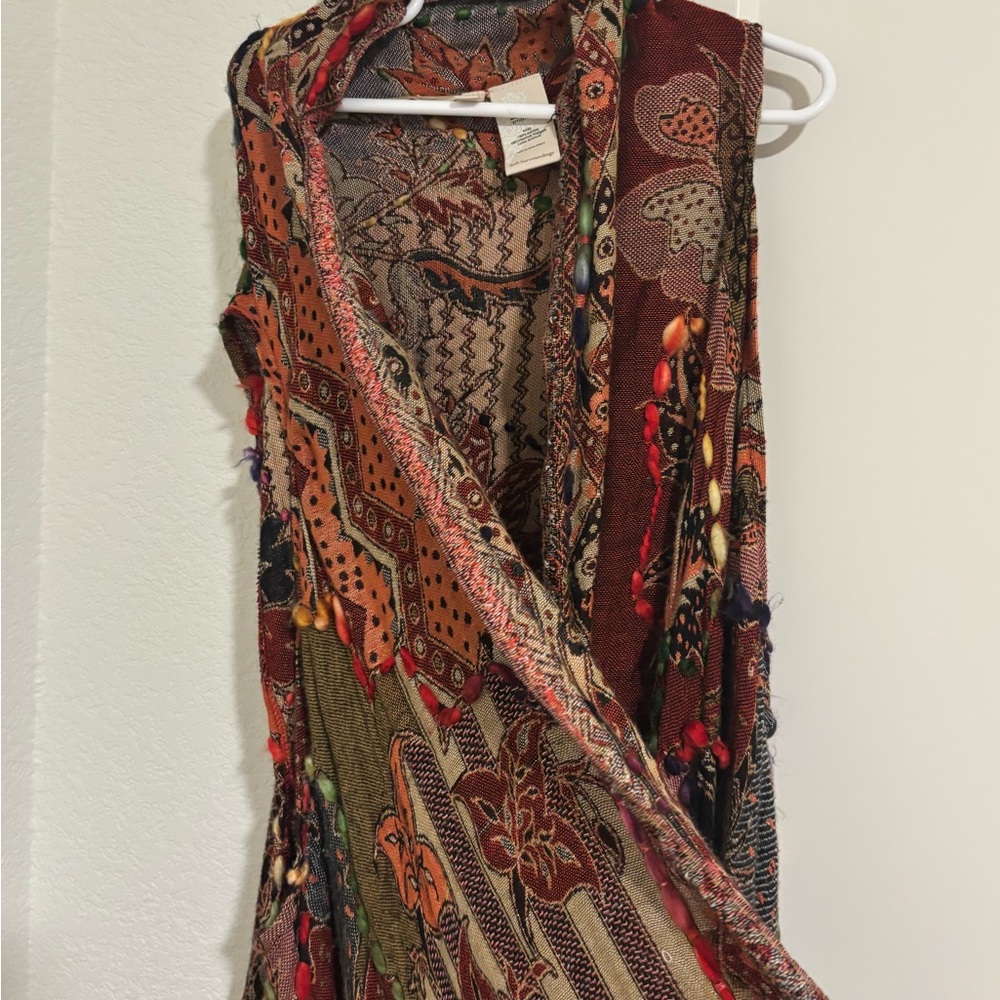 Soft Surroundings Multicolor Patterned Vest